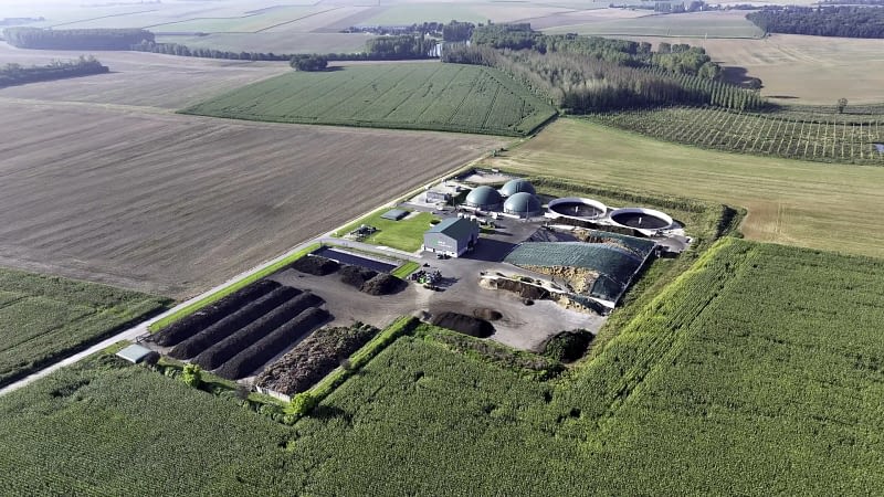 Vu drone du site Brie Compost