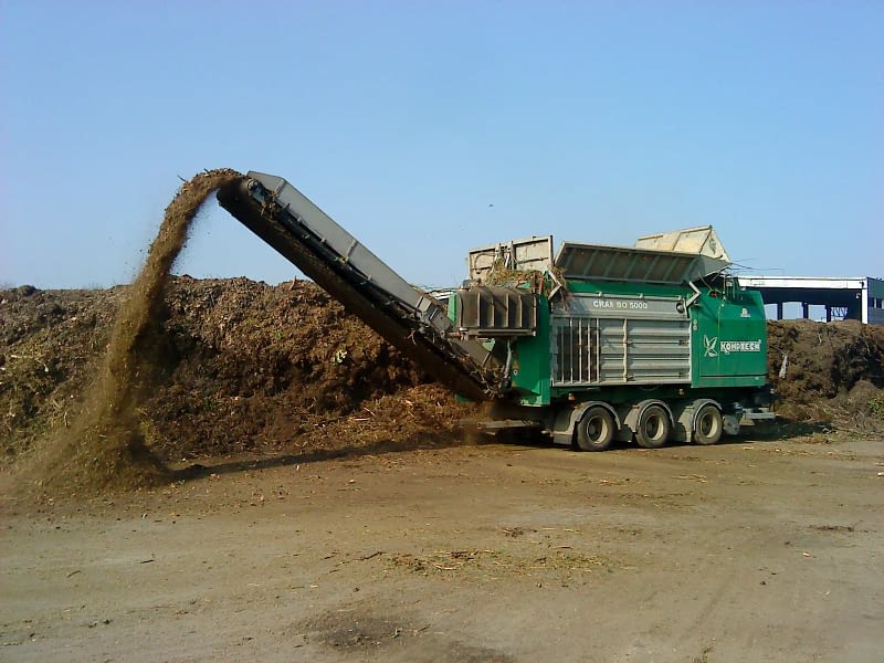 Broyage de compost